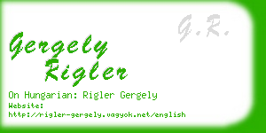 gergely rigler business card